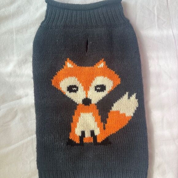 Knit Fox Dog Pet Sweater - Picture 1 of 2